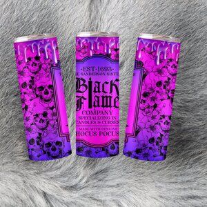 20oz Purple and Blue Halloween Cauldron Stainless Steel Tumbler